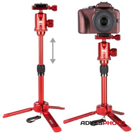 SIRUI 3T-35K alumínium asztali tripod gömbfejjel (piros)