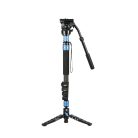 SIRUI P-325FS carbon monopod 3 lábú állványtalppal és VA-5 fluid videófejjeljel