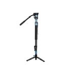 SIRUI P-424FL carbon monopod 3 lábú állványtalppal és VH-10 fluid videófejjeljel