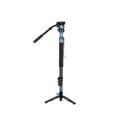   SIRUI P-424FL carbon monopod 3 lábú állványtalppal és VH-10 fluid videófejjeljel