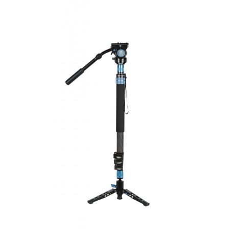 SIRUI P-424FL carbon monopod 3 lábú állványtalppal és VH-10 fluid videófejjeljel
