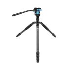 SIRUI T-024SK Fekete Szénszálas Állvány VA-5X Videó Fejjel