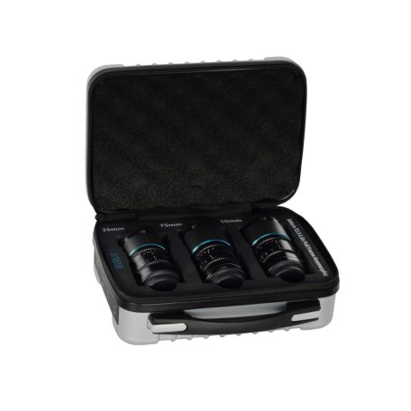 SIRUI Saturn 35mm, 50mm & 75mm T2.9 1.6x full frame, carbon vázú anamorf objektív szett (DJI DL, kék becsillanás)