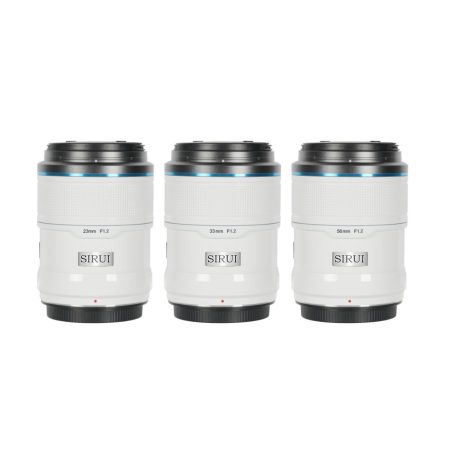 SIRUI Sniper F1.2 APS-C AF Trio objektív készlet Sony E bajonettel (fehér)