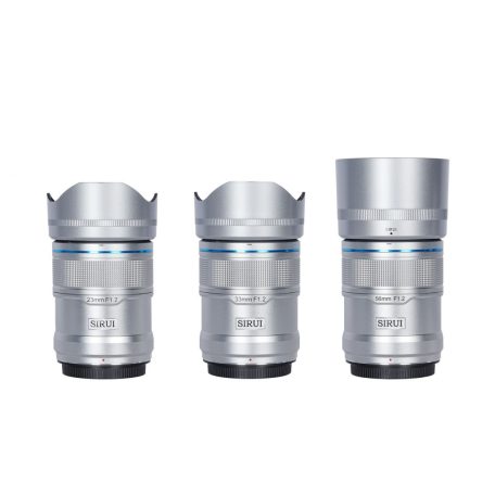 SIRUI Sniper F1.2 APS-C AF Trio objektív készlet Fuji X bajonettel (ezüst)