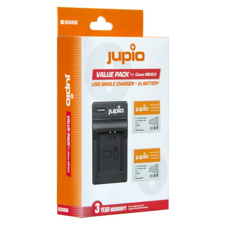 Jupio Value Pack: 2x NB-6LH akkumulátor + USB egy töltő