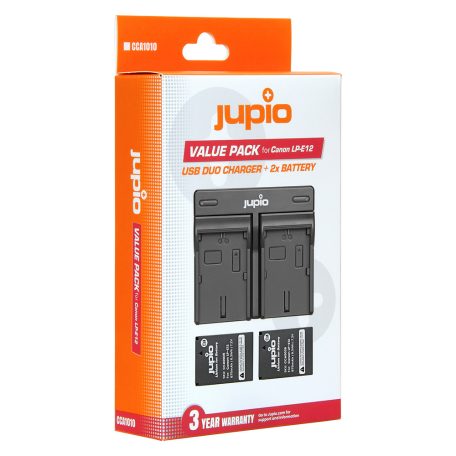 (Jupio) Jupio Value Pack: 2x LP-E12 akkumulátor + USB kettős töltő Ean Kód: 8719743932791