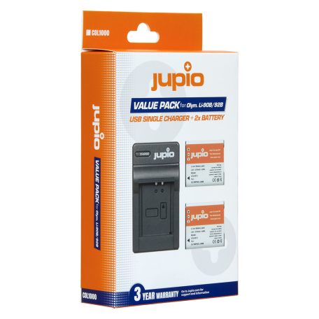 (Jupio) Jupio Value Pack: 2x akkumulátor Li-90B/Li-92B 1270mAh + USB egy töltő Ean Kód: 8718503027807
