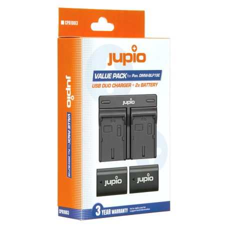 (Jupio) Jupio Value Pack: 2x DMW-BLF19E akkumulátor 1860mAh + USB kettős töltő Ean Kód: 8718503027968