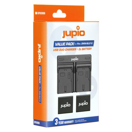 (Jupio) Jupio Value Pack: 2x DMW-BLG10 akkumulátor + USB kettős töltő Ean Kód: 8718503028941