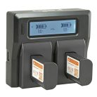 Jupio dupla akkumulátor töltő Panasonic DMW-BLK22 akkumulátorokhoz