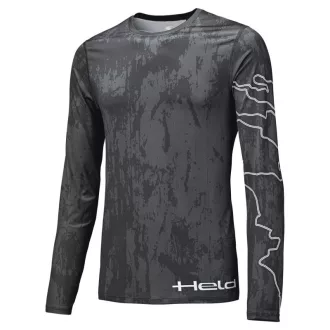   HELD motoros aláöltözet, Style Skin Top, fekete-szürke-piros, Méret: L