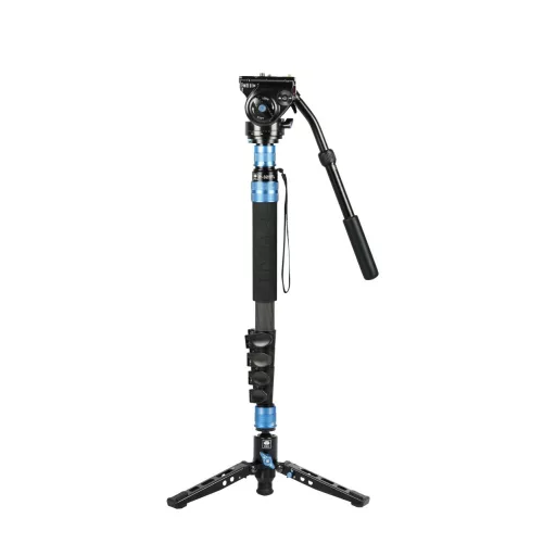 SIRUI P-325FS carbon monopod 3 lábú állványtalppal és VA-5 fluid videófejjeljel