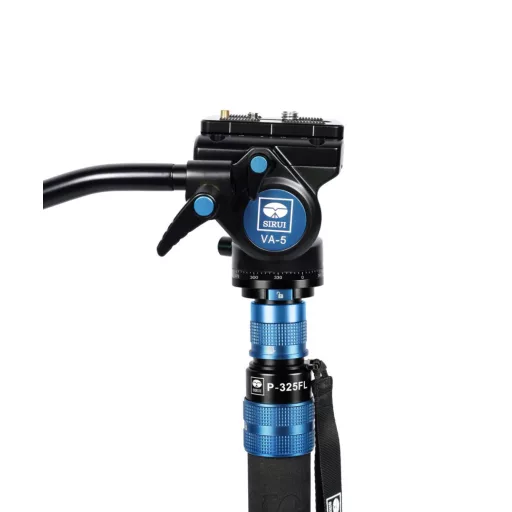 SIRUI P-325FL carbon monopod 3 lábú állványtalppal és VA-5 fluid videófejjeljel