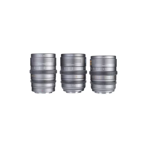 SIRUI VISION PRIME T1.4 Cine Trió – 24mm / 35mm / 50mm (Full Frame, Szürke)