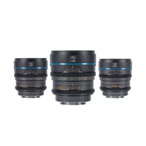 Sirui Night Walker 24mm + 35mm + 55mm T1.2 S35 Cine objektív (MFT, szürke)