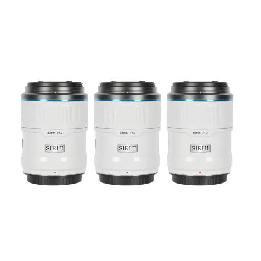 SIRUI Sniper F1.2 APS-C AF Trio objektív készlet Sony E bajonettel (fehér)