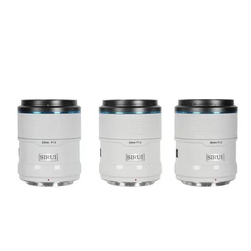 SIRUI Sniper F1.2 APS-C AF Trio objektív készlet Sony E bajonettel (fehér)