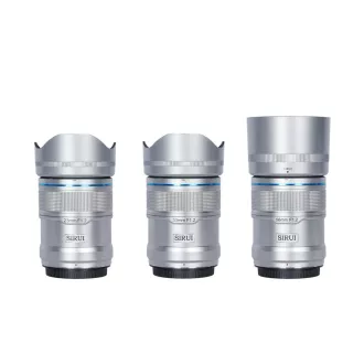   SIRUI Sniper F1.2 APS-C AF Trio objektív készlet Fuji X bajonettel (ezüst)