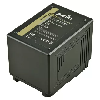   (Jupio) *ProLine* négyzet alakú V-bajonettes akkumulátor (Cine-kamerák/RED Raven/Dragon/...) 14.8v 9600mAh (142Wh) - LED kijelző, D-Tap és USB 5V DC kimenet Ean Kód: 8719743930353