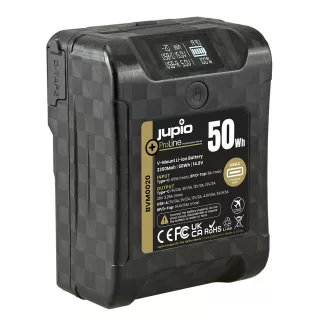   (Jupio) *ProLine* Extreme 50 V-bajonettes akkumulátor 3350mAh (50Wh) - LCD kijelző, USB-C PD 65W bemenet/kimenet, D-Tap bemenet/kimenet és USB-A kimenet Ean Kód: 8719743934894