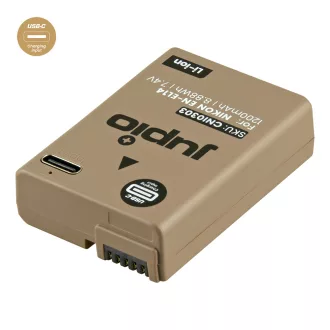   (Jupio) EN-EL14A *ULTRA C* (USB-C bemenet) 1200mAh Ean Kód: 8719743934702