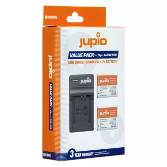   (Jupio) Jupio Value Pack: 2x akkumulátor Li-90B/Li-92B 1270mAh + USB egy töltő Ean Kód: 8718503027807