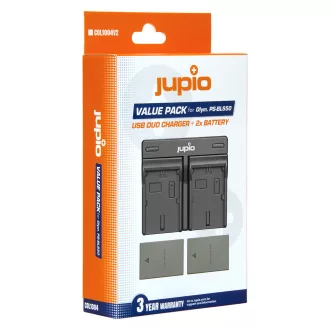   Olympus Jupio Value Pack: 2x Battery PS-BLS5 / PS-BLS50 1210mAh + USB Dual Charger