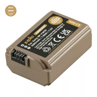   (Jupio) NP-FW50 *ULTRA C* (USB-C bemenet) 1080mAh Ean Kód: 8719743934245