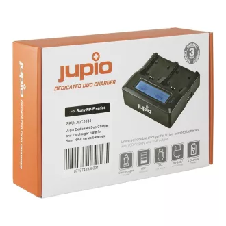   Jupio dupla  akkumulátor töltő Sony NP-F típusú akkumulátor foglalattal (12-14V / 3A)